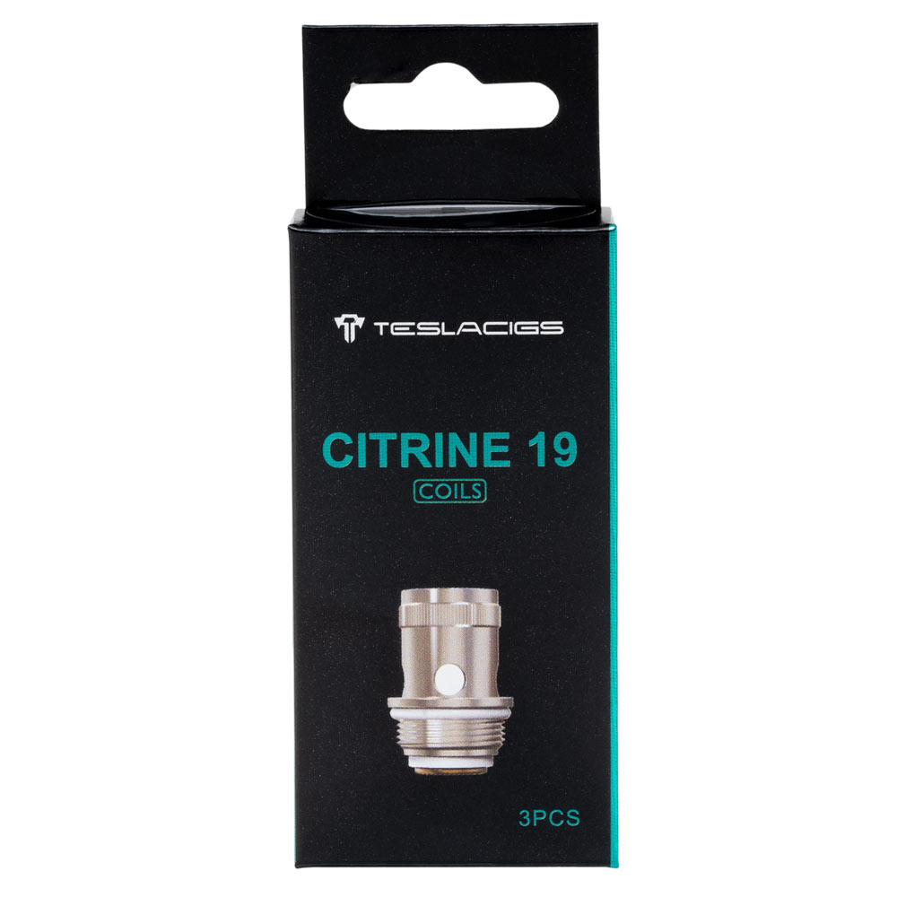 Tesla Citrine 19 3pk Coils, teslacigs, innovator kit, t-a1, 0.6 ohm, t